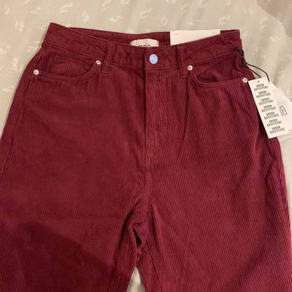 NWT Burgundy corduroy high-rise “mom” pants BDG Urban Outfitters - Picture 10 of 12